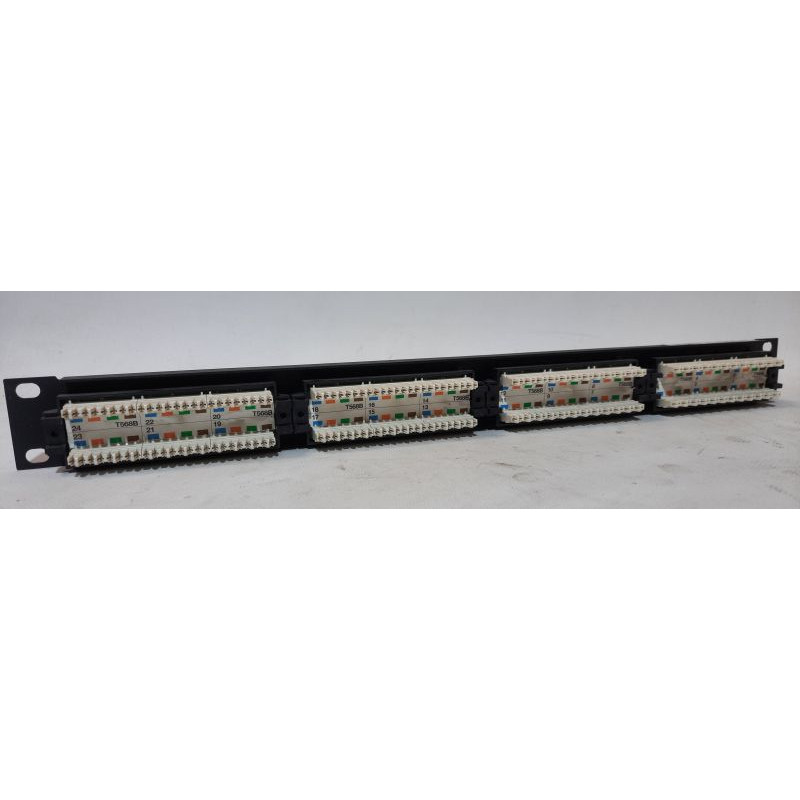 Used Patch panel 24 ports, 1U AMP, Cat.5e, UTP (406330-1)