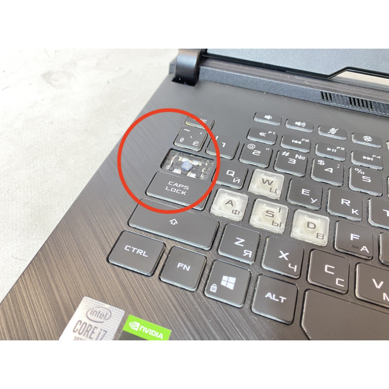 Used Notebook 15.6" ASUS ROG Strix G15, Core i7-10750H (2.6 GHz), 16GB DDR3, GeForce GTX 1650 Ti, 512GB