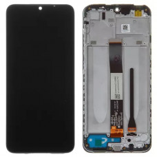 Дисплей для Xiaomi Redmi 9A, Redmi 9C, чорний, з рамкою, Original (PRC), M2006C3LG, M2006C3LI, M2006