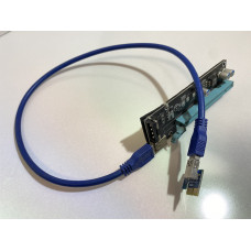 БУ Райзер PCI-EX, x1-x16, 4-pin Molex, USB 3.0 AM-AM 0.6 м