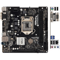 БУ Материнська плата s1151, ASRock H310CM-DVS (2xDDR4, Intel H310, PCI-Ex16x1, VGA, DVI, microATX)
