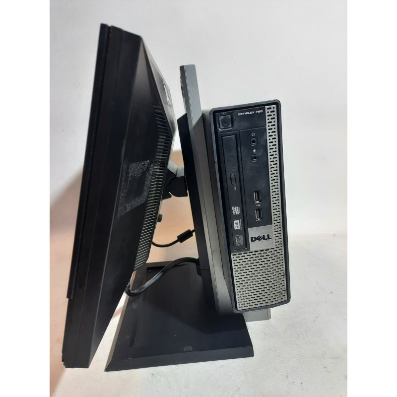 Used PC with monitor Dell Optiplex 780 USFF, 19" P1911b, Core 2 Duo E7500 (2.9Ghz) 4Gb DDR3, 250Gb