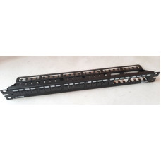Used Patch panel (frame) 24 ports, 1U Panduit, Cat.5e, UTP (without modules)