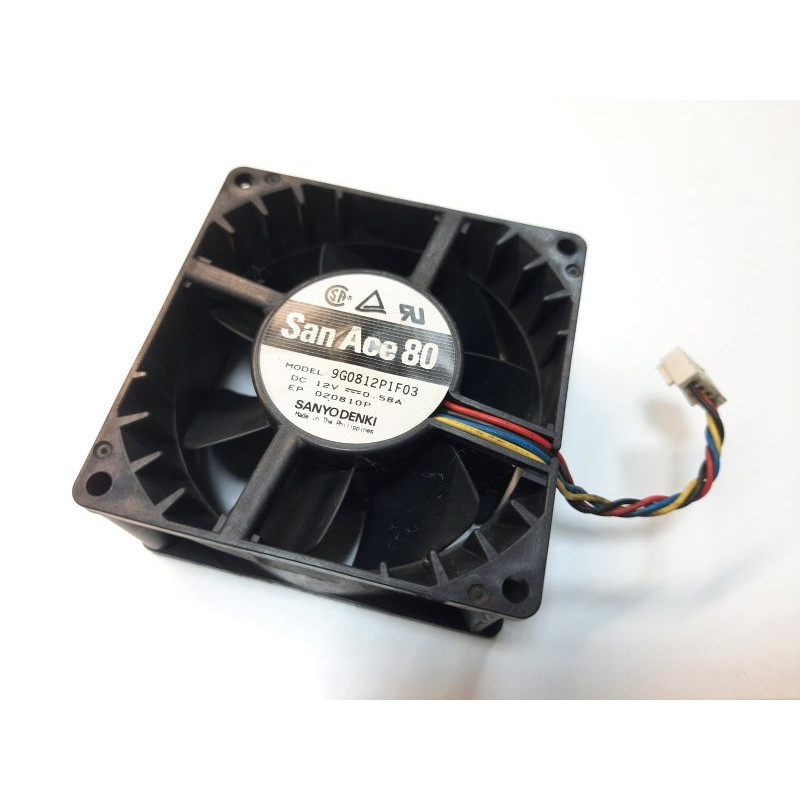 БУ Вентилятор для корпусу San Ace 80 9G0812P1F03, 80х80х38мм (12v 0.58a 4pin)