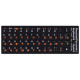 Stickers for opaque keyboard (black background) orange Cyrillic