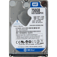 Used Hard drive 750 GB Western Digital (2.5", 5400 rpm, 8 MB, SATAIII, WD7500BPVX)
