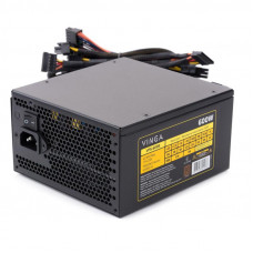 БУ Блок питания 600 Вт Vinga, 24+4+4 pin, питание видеокарты - 2x (6+2 pin), 120 мм, ATX, VPS-6