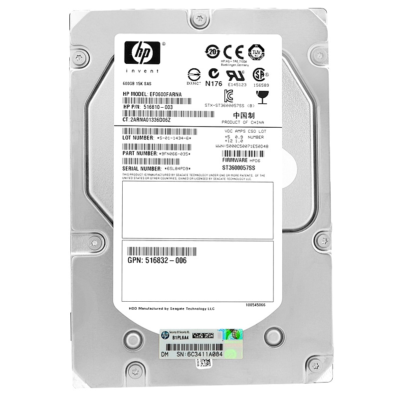 БУ Жесткий диск 600 ГБ Seagate (HP) (для сервера, 3.5", 15000 об/мин, 16 МБ, SAS 2.0, ST3600057SS)