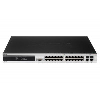 БУ Комутатор керований D-Link DES-3828, Layer 3, 24 x 100 Mbit, 2 x Gigabit Ethernet, console