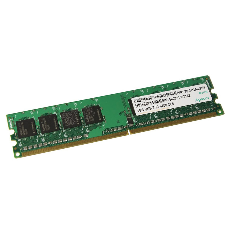 БУ Оперативная память 1 ГБ, DDR2, для ПК, Apacer (800 МГц, 1.8, CL5, 78.01GA0.9K5)