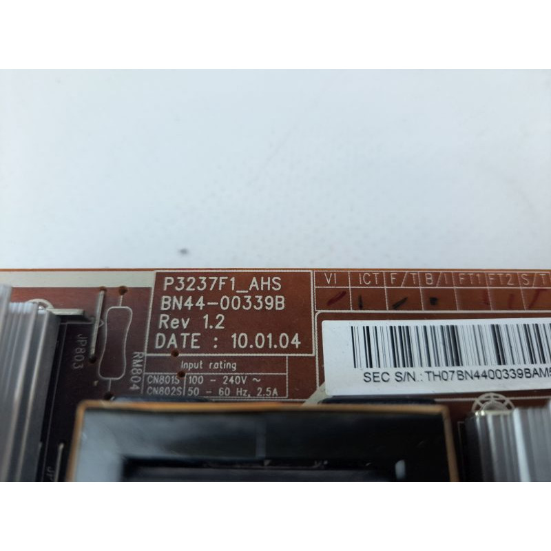 БУ Плата живлення для телевізора Samsung P3237F1_AHS (BN44-00339B)