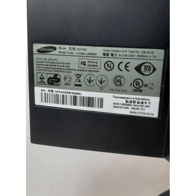 Markdown! BU Monitor 18.5" LED TN, Samsung EX1920, 1366x768 (16:9), 5ms, VGA, DVI (spots)