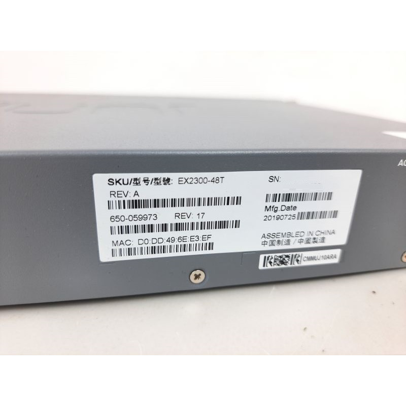 БУ Коммутатор управляемый Juniper EX2300-48T (Layer 3) 48 x Gigabit, 4 x SFP+