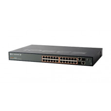 БУ Коммутатор управляемый LG ES-2026P, Layer 2, 24 x 10/100Base-TX, 2 слот GBIC, 2 x Gigabit, PoE