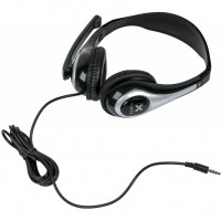 БУ Наушники с микрофоном Vinga HSM035B Black-Silver (HSM035B)