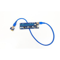 БУ Райзер PCI-EX, x1-x16, 4-pin Molex, 6-pin, USB 3.0 AM-AM 0.6 м