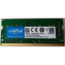 БУ Оперативная память 4 ГБ, DDR4, для ноутбуков, Crucial (2400 МГц, 1.2 В, CL17, CT4G4SFS824A.M8FE)