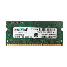 БУ Оперативная память 4 ГБ, DDR3L, для ноутбуков, Crucial (1600 МГц, 1.35 В, CL11, CT51264BF160BJ.8F