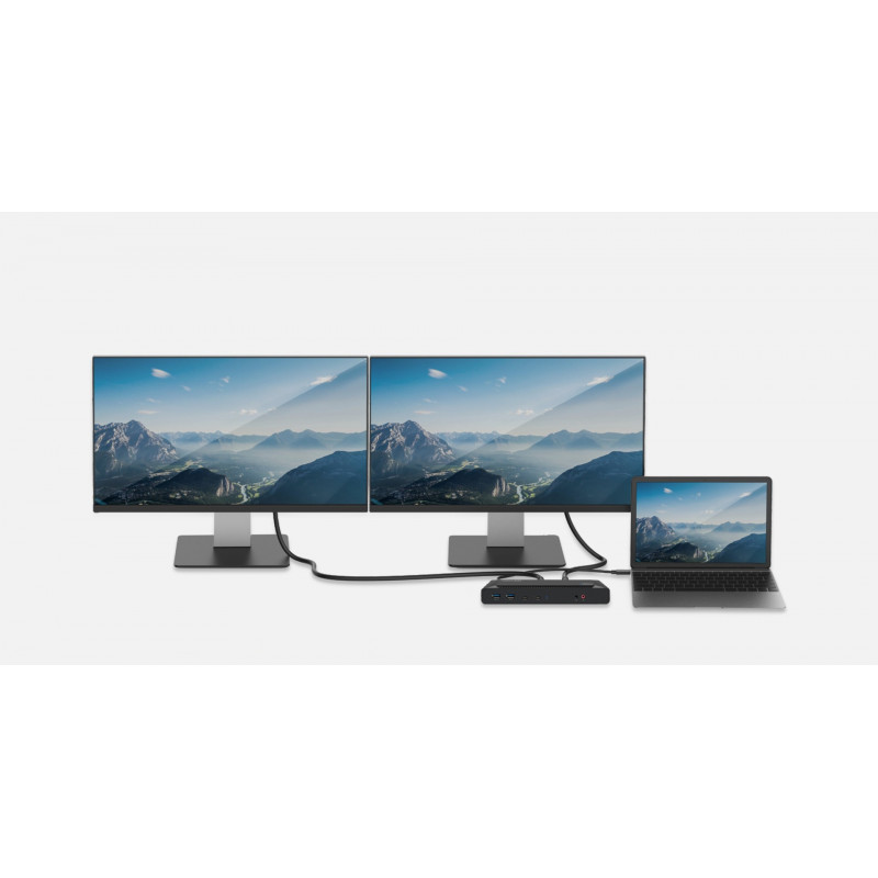 Wavlink WL-UG69PD2 Docking Station, 100W, USB Type C connection, 2x4K HDMI/DPort