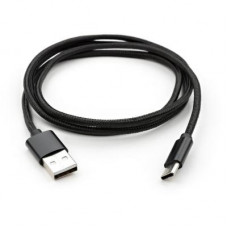 Кабель Vinga USB 2.0 AM to Type-C 1м нейлон черный