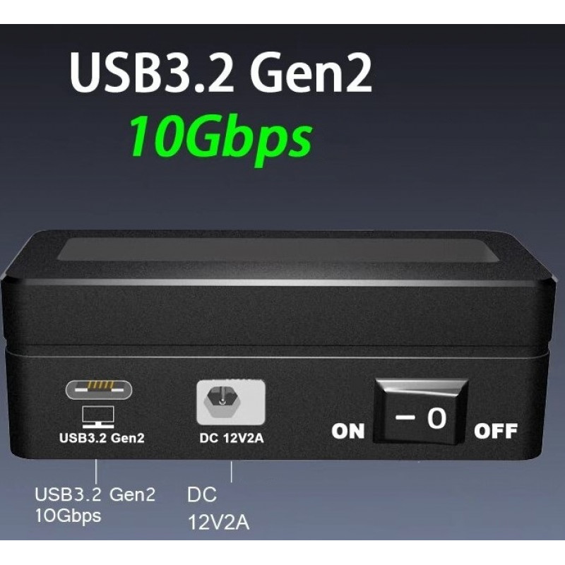Used Docking station StorageMall SM-SASD01, U.2 NVMe SSD, USB 3.2 Gen2