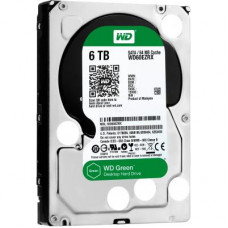 Used Hard drive 6 TB Western Digital (for PC, 3.5", 5400 rpm, 64 MB, SATAIII, WD60EZRX)