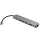 Hub AS-IT Type-C to 4K HDMI+2*USB3.0+GigabitLAN+SD+PD+USB-C SS aluminum