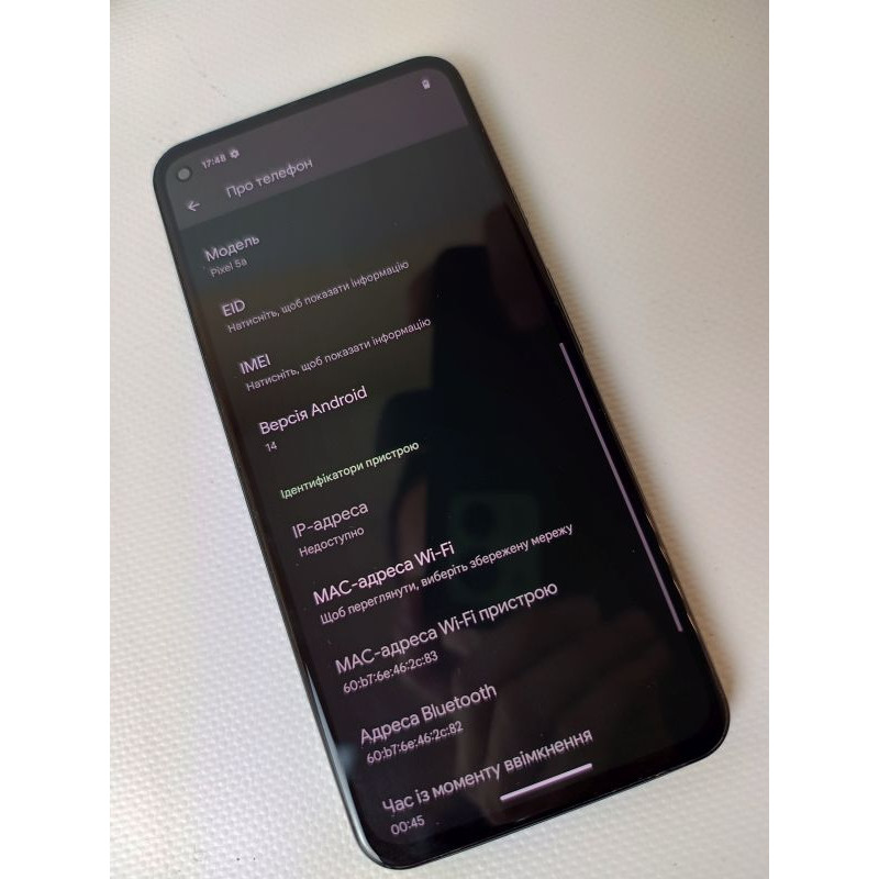 Used Smartphone 6.34" Google Pixel 5a 5G 6/128GB Mostly Black (SIM+eSIM)