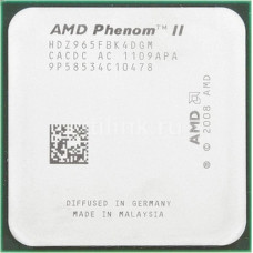 БУ Процесор sAM3 AMD Phenom II X4 Black 965, 3,4-3,4 МГц, 4-4 core, 125W