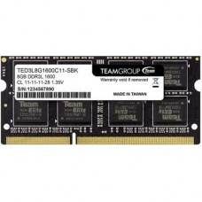Used RAM 8 GB, DDR3L, for laptops, TEAM (1600 MHz, 1.35 V, CL11, TED3L8G1600C11-SBK)