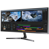 БУ Монітор 34" LED VA, Samsung S34J550WQU, 3440 x 1440, 4 мс, 21:9, HDMI, DPort, S34J550WQU