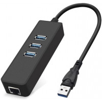 USB-хаб Dynamode USB 3.0 - RJ45 Gigabit Lan с 3-х портовым хабом USB 3.0 (USB3.0-Type-A-RJ45-HUB3)
