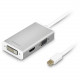 БУ Перехідник (адаптер) Macally Mini DisplayPort to DVI/HDMI/VGA (MD-3N1-4K)