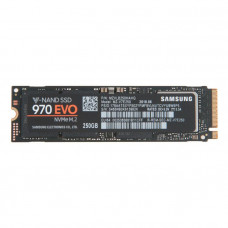 Used SSD drive 250 GB Samsung 970 EVO (M.2 2280, V-NAND (MLC), NVMe, MZ-V7E250)