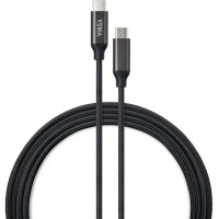 Кабель Vinga USB Type-C to Type-C 2.0m 100W E-Mark Chip Nylon