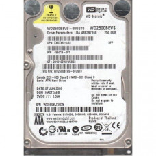 Used Hard drive 250 GB Western Digital (for laptop, 2.5", 5400 rpm, 8 MB, SATAI, WD2500BEVS)