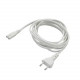 Cablexpert power cable 1.5m 2pin (2x0.75mm2, C7 to C16, straight connector, white)