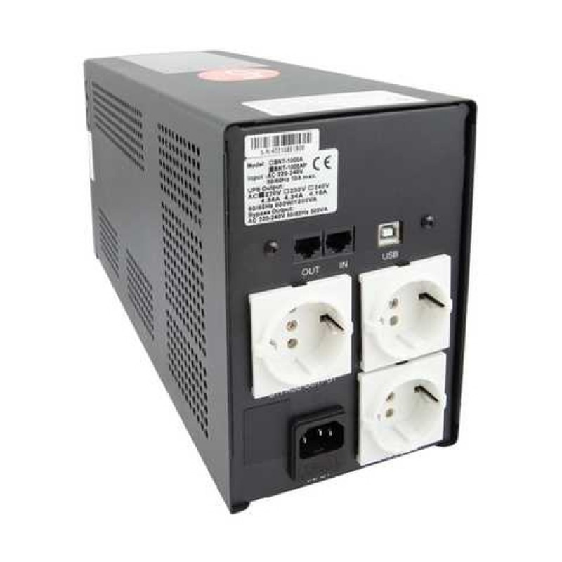 БУ ДБЖ лінійно-інтерактивний Powercom BNT-1000AP Schuko, 1000VA, 600W, Tower, без АКБ