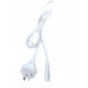 No Brand power cable 1.5m 2pin (2x0.75mm2, straight connector, white)