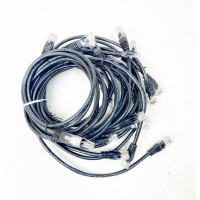 Used Patch cord Kingda PAUT3100 10 pcs. (UTP 1m, Ethernet (RJ45), 5E, black)