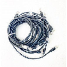 Used Patch cord Kingda PAUT3100 10 pcs. (UTP 1m, Ethernet (RJ45), 5E, black)