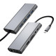 Hub AS-IT Type-C to 4K HDMI+VGA+4*USB3.0+GigabitLAN+SD+PD+USB-C+Audio SS aluminum