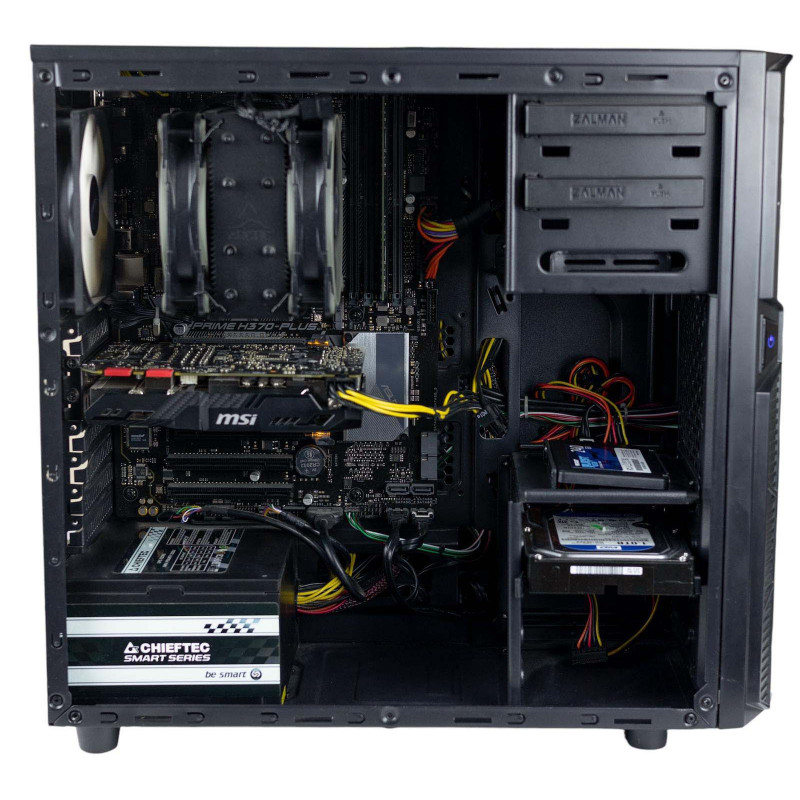 AS-IT Gaming PC, Core i9-9900KF, GTX 1070(8GB), H370, 16GB DDR4, 240GB SSD, 1TB HDD, 700W