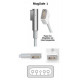 DC power cable for Apple laptops (MagSafe1, straight connector)