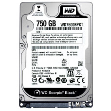 Used Hard Drive 750 GB Western Digital (2.5", 7200 rpm, 16 MB, SATAII, WD7500BPKT)