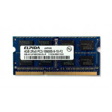 Used RAM 4 GB, DDR3, for laptops, Elpida (1333 MHz, 1.5 V, CL9, EBJ41UF8BCS0-DJ-F)