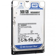 Used Hard drive 500 GB Western Digital (2.5", 5400 rpm, 8 MB, SATAII, WD5000BEVT)