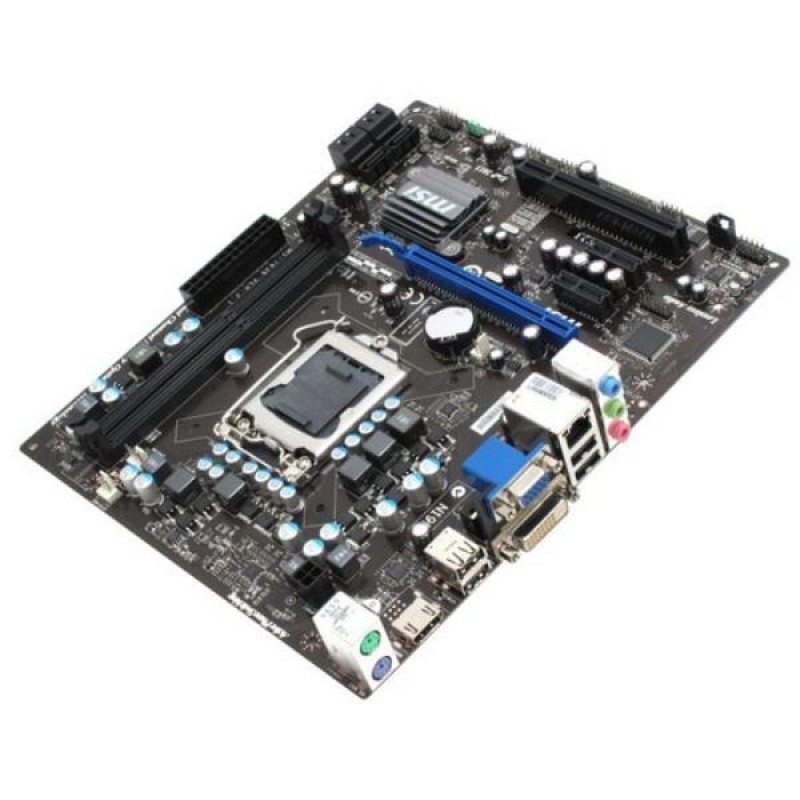 Used Motherboard s1156, MSI H55M-E23 (2xDDR3, Intel H55, PCI-Ex16x1, microATX)