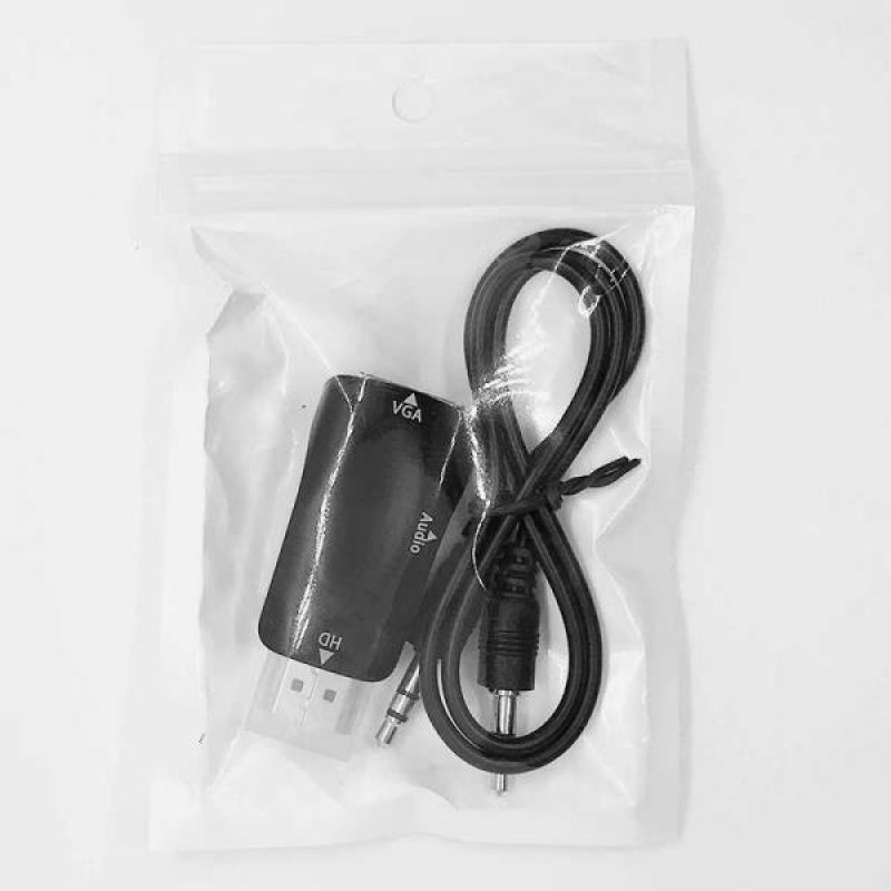 БУ Адаптер HDMI to VGA (конвертер сигнала) 1920х1080 FullHD, аудио выход