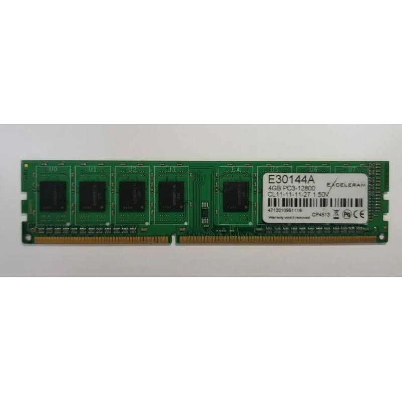 Used RAM 4 GB, DDR3, for PC, EXCELERAM (1600 MHz, 1.5 V, CL11, E30144A)